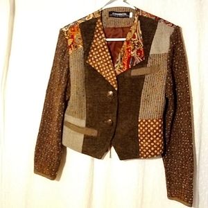 CanvasBack Lutton & Horsfield Mixed Pattern Jacket